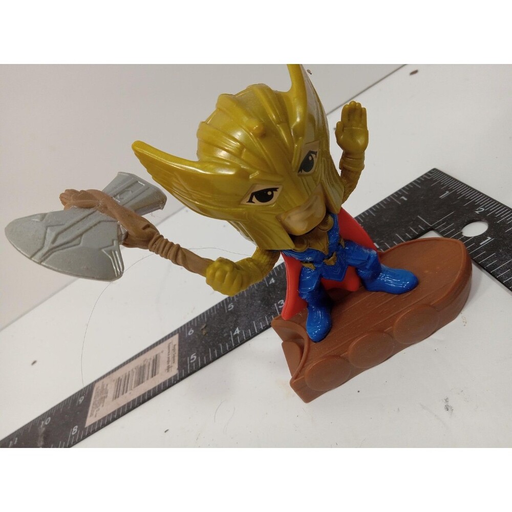 Marvel Thor McDonald's Happy Meal Mini Toy Figure Gold Helmet Red Cape 2022